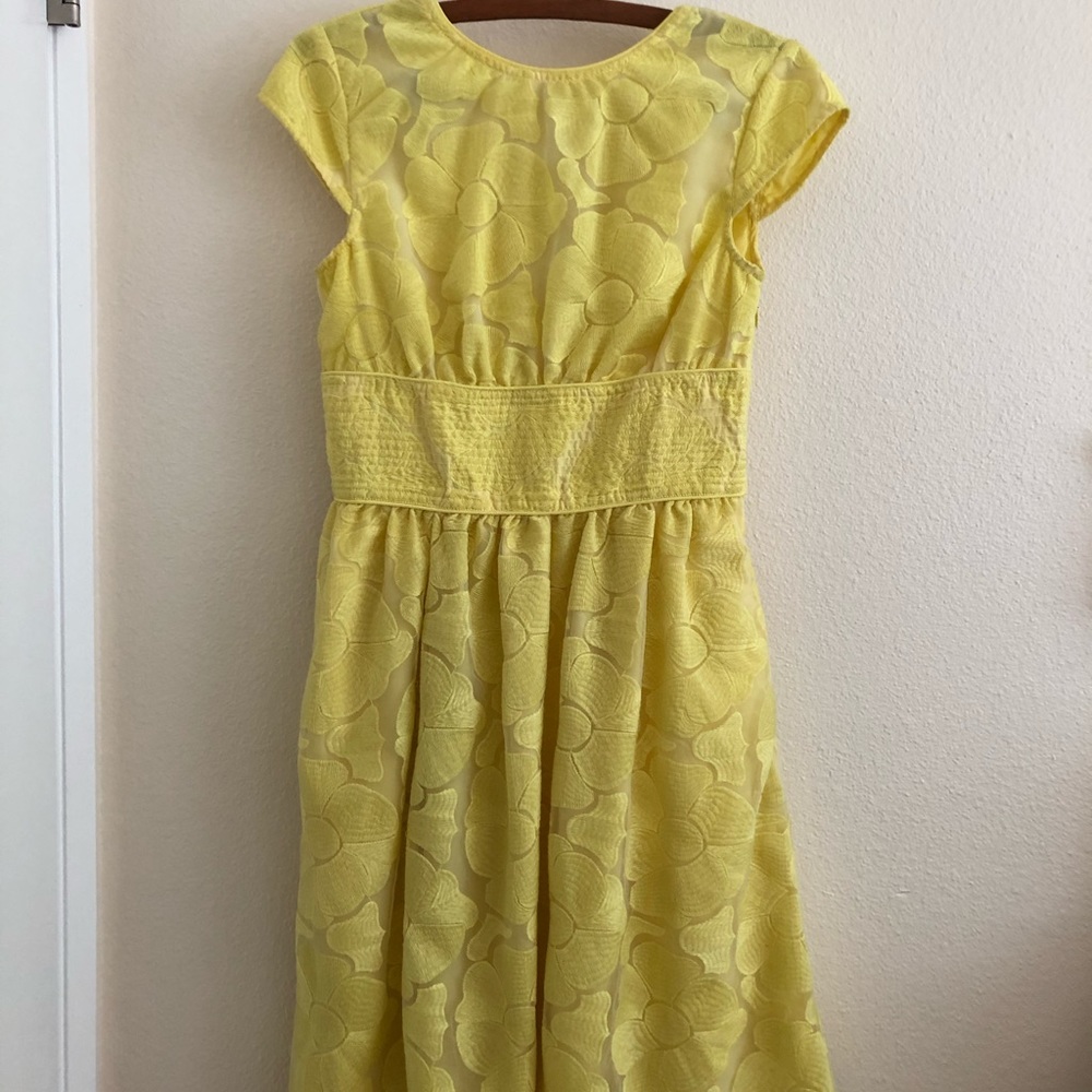 Embroidered yellow dress